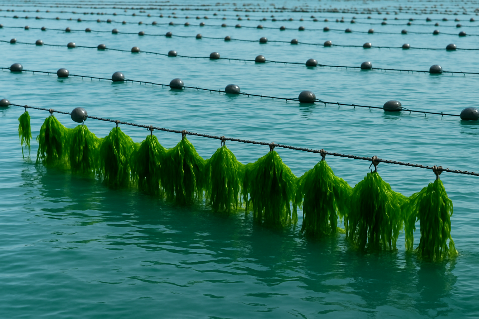 Seaweed farm capturing carbon